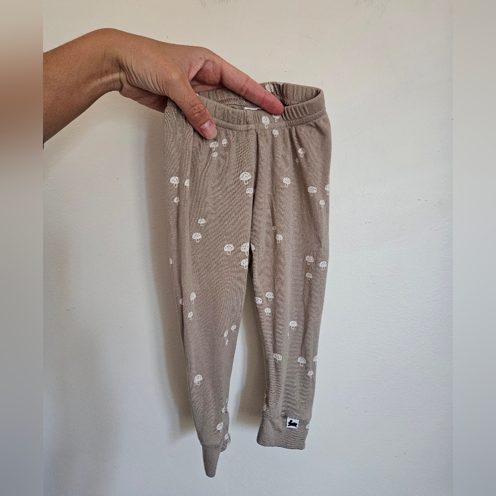 Kids Beige Patterned Leggings